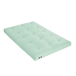 Idliterie Matelas Futon Latex Matelas Futon Latex Couleur - Vert Céladon, Dimensions - 160 x 200 cm