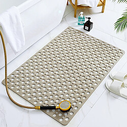 LUUCOZK Tapis de bain antidérapants absorbants à séchage rapide, décoration de salle de bain, Opon Dot, kaki-60x90cm 