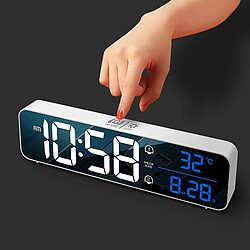 Acheter Réveil LED Intelligent Snooze Thermomètre Affichage Décor De Bureau 2000mAh Blanc