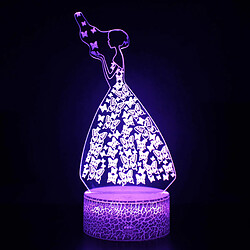 Universal Lumière de nuit à LED 3D, décoration de bureau en 16 couleurs, lumière de nuit lointaine à toucher USB, meilleur cadeau d'anniversaire de Noël pour les garçons, les filles, les enfants(Coloré) 