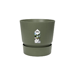 ELHO Pot de fleurs rond Greenville 30 - Extérieur - Ø 29,5 x H 27,8 cm - Vert feuille