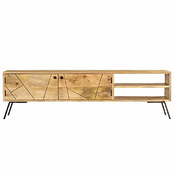 Maison Chic Meuble TV scandinave - Banc TV pour salon Bois de manguier massif 140x30x40 cm -MN55740