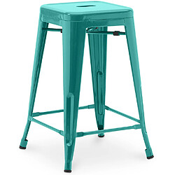 ICONIK INTERIOR Tabouret de bar - Design industriel - 60cm - Nouvelle édition - Stylix Vert pastel 