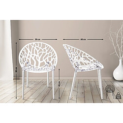 Non LOT DE 2 chaises empilables CRYSTAL