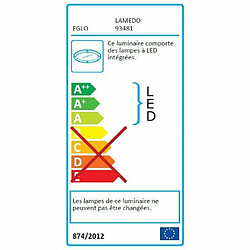 EGLO Projecteur encastrable LED d'extérieur Lamedo 2,5W Carré Argenté