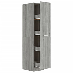 vidaXL Armoire apothicaire Sonoma gris 30x42,5x150cm Bois d'ingénierie