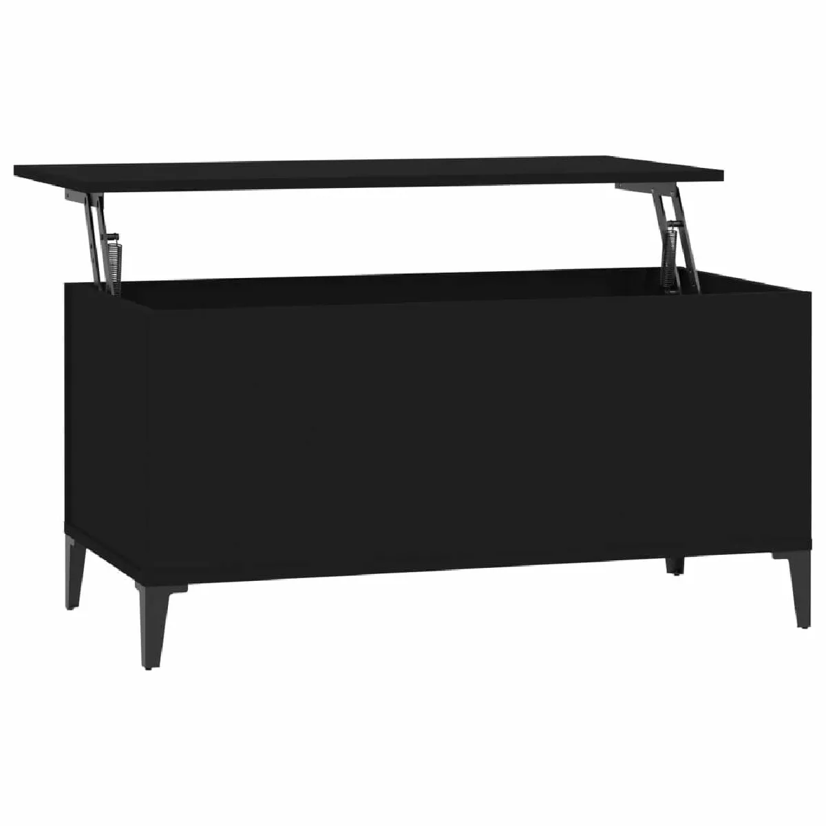 Maison Chic Tabls basse,Table Console pour salon Noir 90x44,5x45 cm Bois d'ingénierie -MN40498