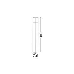 NOVA LUCE potelet Lumineuse e STICK Gris Foncé & Blanc E27 16 W H80