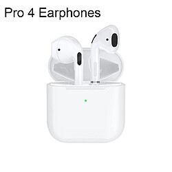 GUPBOO Air Pro 4 TWS Écouteurs sans fil Bluetooth 5.0 Mini Écouteurs intra-auriculaires avec boîtier de charge Sport Casque mains libres pour Smartphone