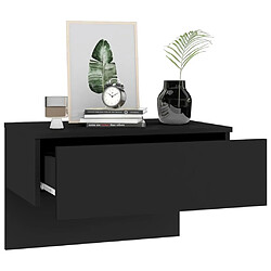 Avis Maison Chic Table de chevet | Table de nuit murale Noir -GKD55849