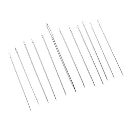 12pcs / Set Aiguilles à Coudre à La Main En Acier Pour Broderie Point De Croix 3 Tailles