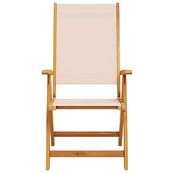 Avis vidaXL Chaises pliables de jardin lot de 2 bois d'acacia et textilène