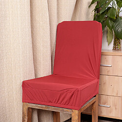 Spandex extensible faible court dossier de chaise housse de tabouret de bar vin rouge