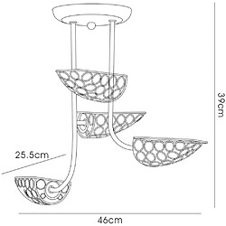 Avis Luminaire Center Semi Plafonnier Ashton 4 Ampoules laiton antique/cristal