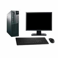 PC Lenovo M82 SFF Ecran 27" Intel Core i5-2400 RAM 4Go SSD 480Go Windows 10 Wifi - Occasion