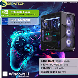 Sedatech PC Gamer Pro • Intel i9-14900KF • RTX4080 Super • 64 Go DDR5 • 2To SSD M.2 • Windows 11