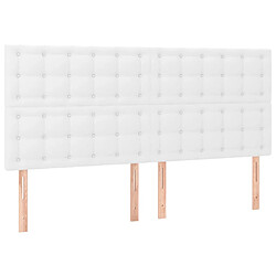 vidaXL Têtes de lit 4 pcs Blanc 90x5x78/88 cm Similicuir