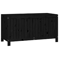 Helloshop26 Coffre boîte meuble de jardin rangement noir 121 x 55 x 64 cm bois massif pin 02_0013111