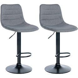 Non Lot de 2 tabourets de bar Lex tissu B 