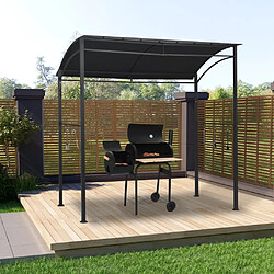 vidaXL Belvédère de barbecue 215x150x220 cm Anthracite Acier 