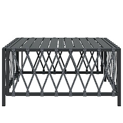 Avis vidaXL Table de jardin anthracite 70x70x34 cm tissu tissé