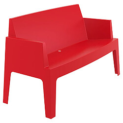 Alterego Banc de jardin 'PLEMO XL' rouge en matière plastique