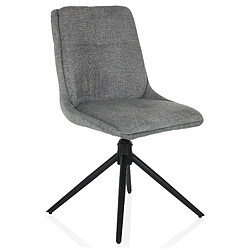 Chaise visiteur / chaise de salle à manger TARVISO I tissu gris hjh LIVING