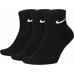 Nike SX7667 Lot de 6 paires de chaussettes courtes pour homme et femme en coton rembourré, hauteur au dessus de la cheville - Taille : 34, 36, 38, 40, 42, 44, 46, 48, 50, blanc/noir, M