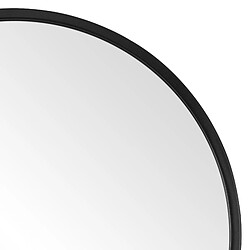 WOMO-DESIGN Miroir Mural Ø70 cm, Noir, Miroir Rond avec Cadre en Métal, Miroir Décoratif, Miroir Maquillage, Design Moderne, Miroir Suspendu pour Entrée, Salle de Bain, Chambre, Salon, Couloir