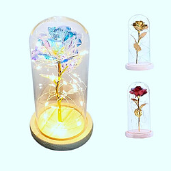 Universal Rose dorée avec lumière LED en dôme de verre pour fête de mariage cadeau de la fête des mères 