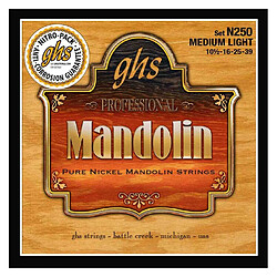 GHS N250 - Jeu de cordes Pure Nickel Mandoline - Medium Light 10.5-39