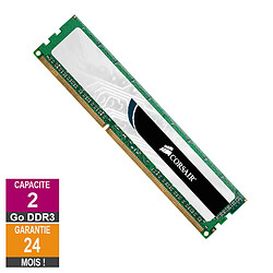 Barrette Mémoire 2Go RAM DDR3 Corsair CMV4GX3M2A1333C9 DIMM PC3-10600U - Reconditionné