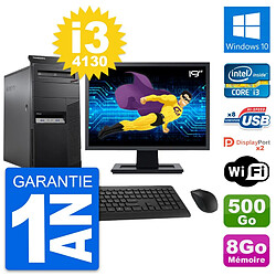 PC Tour Lenovo M83 Ecran 19" Intel i3-4130 RAM 8Go Disque 500Go Windows 10 Wifi · Occasion 