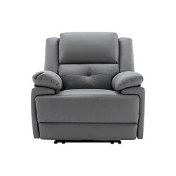 Avis Vente-Unique Fauteuil relax électrique en tissu gris DOLENE