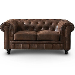 Canapé Chesterfield 2 Places Vintage 