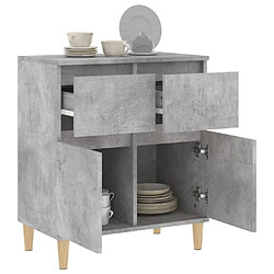 Maison Chic Buffet,Meuble de Rangement,commode pour salon,Cuisine Gris béton 60x35x70 cm Bois d'ingénierie -MN27635 pas cher