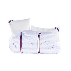 LUXURY LITERIE Matelas 140x190 cm, Rêverie, 30 cm, mémoire de forme, ferme, face été/hiver + 2 oreillers + couette