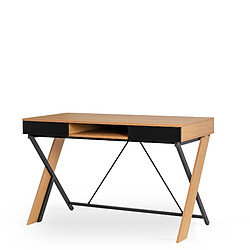 Vivaldi Bureau Rea 120 cm Chêne Doré/Noir 