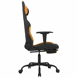 Acheter Maison Chic Chaise de jeu, Chaise gaming avec repose-pied, Fauteuil gamer,Chaise de Bureau Noir et orange Tissu -GKD71370