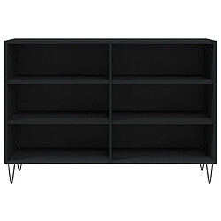 Avis vidaXL Buffet noir 103,5x35x70 cm bois d'ingénierie