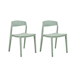 Beliani Chaise de salle à manger Set de 2 Vert menthe SOMERS