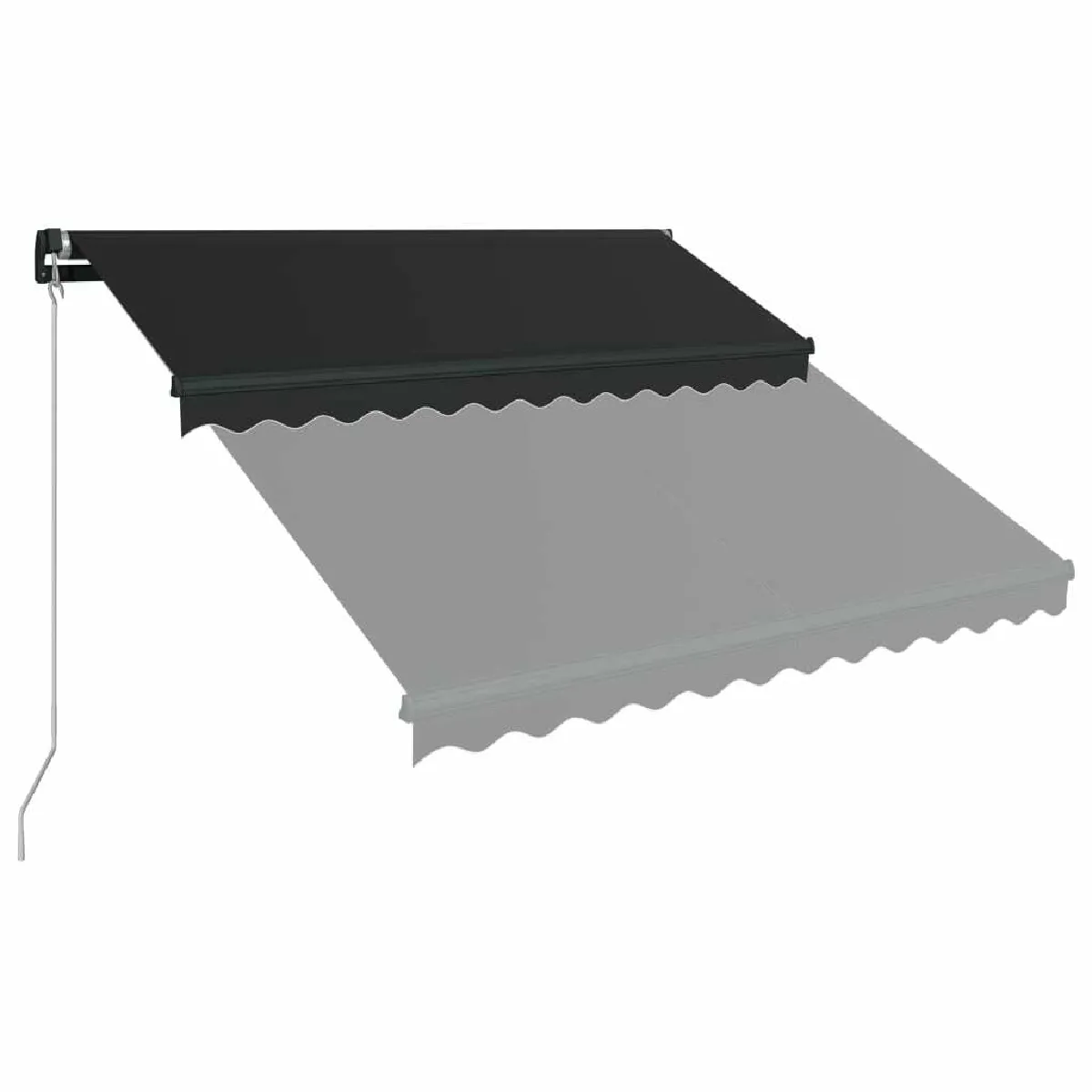 Acheter Maison Chic Auvent manuel rétractable,Store manuel de porte avec LED 300x250 cm Anthracite -GKD80549