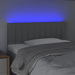 Avis Maison Chic Tête de lit scandinave à LED,meuble de chambre Gris clair 100x5x78/88 cm Tissu -MN50692