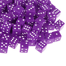 Acheter 100 X 16mm Opaques Six Spots Face Jeux Rpg Dés Purple