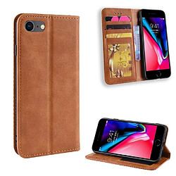 Etui en PU style vintage marron pour votre Apple iPhone 8/7 