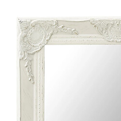 Acheter Maison Chic Miroir mural style baroque | Miroir Décoration pour Maison Salle de Bain 50x80 cm Blanc -GKD31461