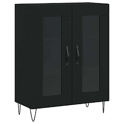 Maison Chic Buffet,Meuble de Rangement,commode pour salon,Cuisine noir 69,5x34x90 cm bois d'ingénierie -MN46348