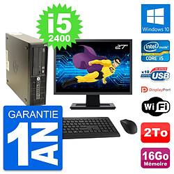 PC HP Z210 SFF Ecran 27" Intel Core i5-2400 RAM 16Go Disque 2To Windows 10 Wifi · Occasion 