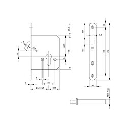 Avis Fp Serrure à mortaiser W.PZ D5520rd.0371Zirk.ERgeb