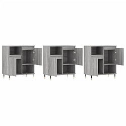 Acheter Maison Chic Ensemble de 3 Buffets,commode,console pour rangement Sonoma gris Bois d'ingénierie -MN68456